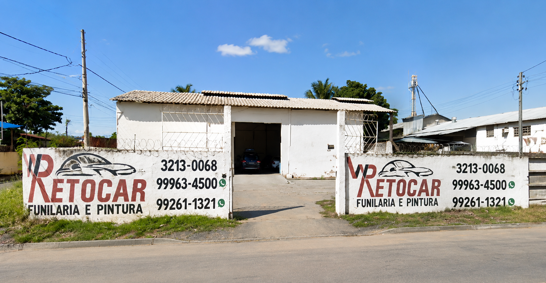 Fachada da Retocar Funilaria e Pintura em Montes Claros na Av. Osmane Barbosa, 1500 — Planalto